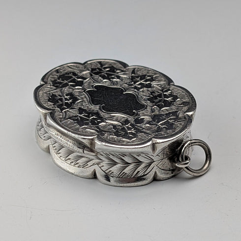 1881 British antique sterling silver vinaigrette 21g Hilliard & Thomason